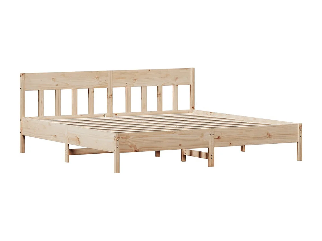 Cama com cabeceira 180x200 cm pinho maciço PT654908