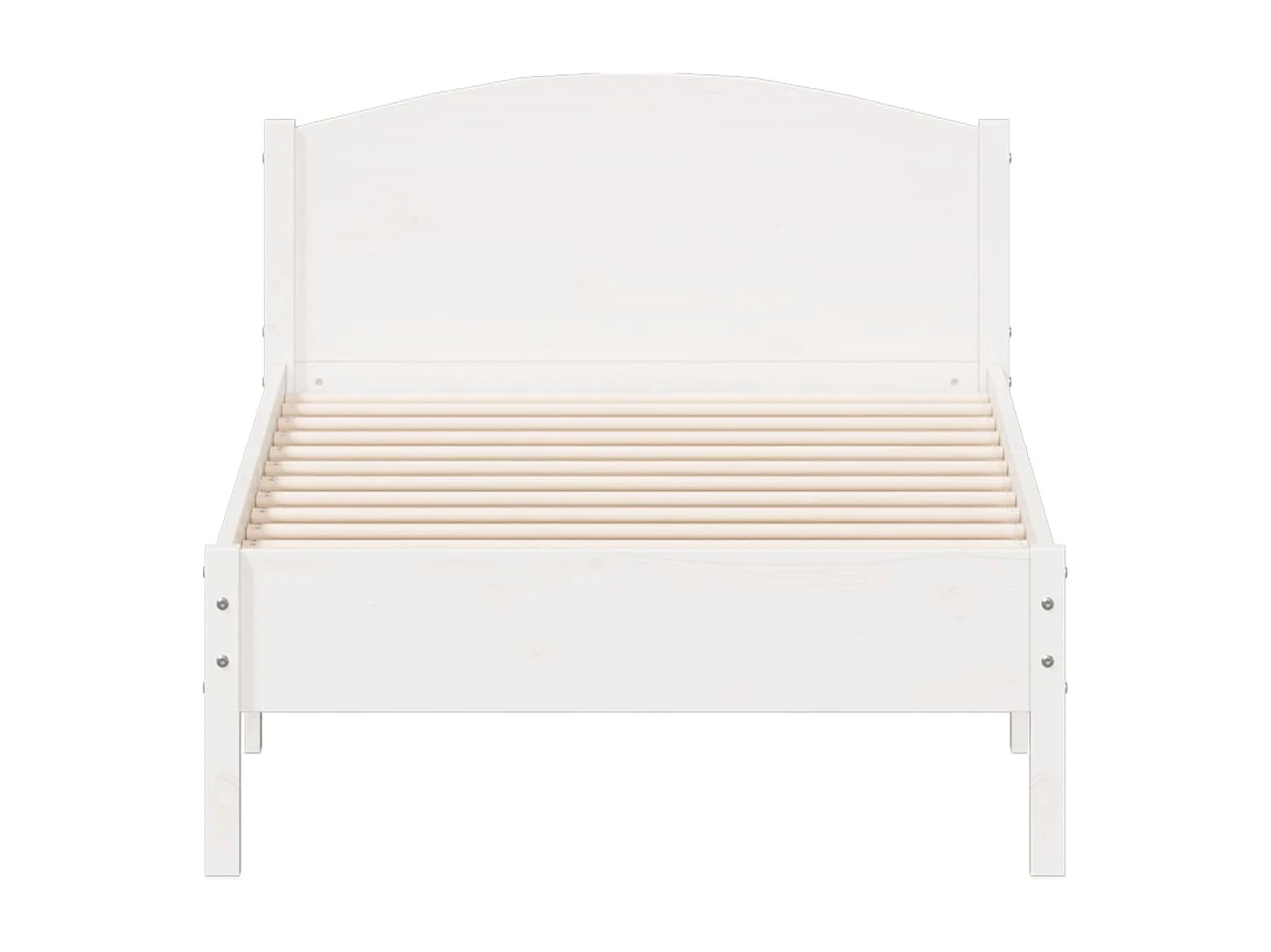 Lit-75x190 cm + tête de lit blanc bois de pin massif HOQW61576