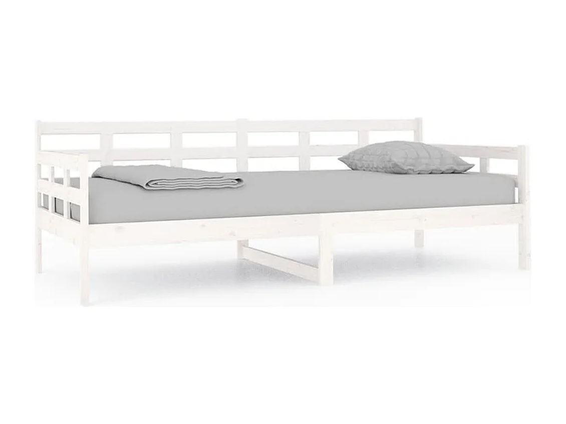 Tagesbett,Sofabett Weiß Massivholz Kiefer 90x200 cm -gkd54889