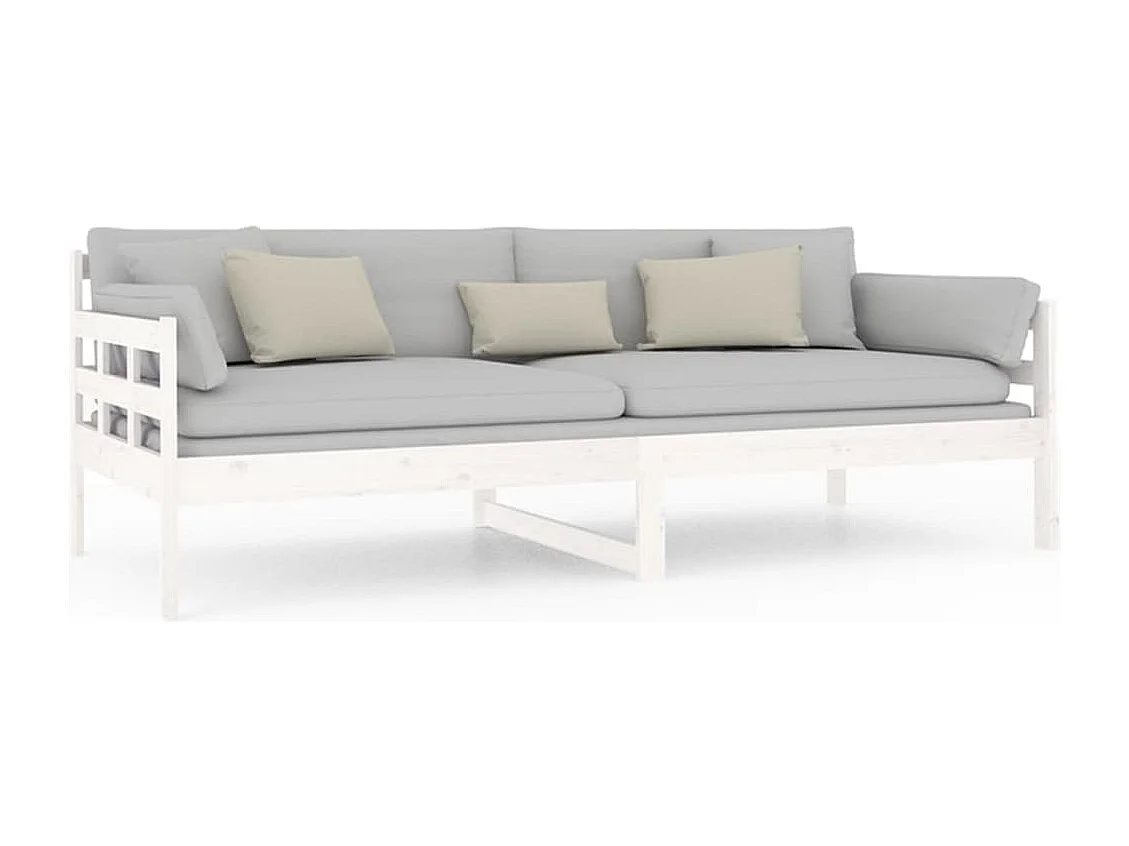 Tagesbett,Sofabett Weiß Massivholz Kiefer 90x200 cm -gkd54889