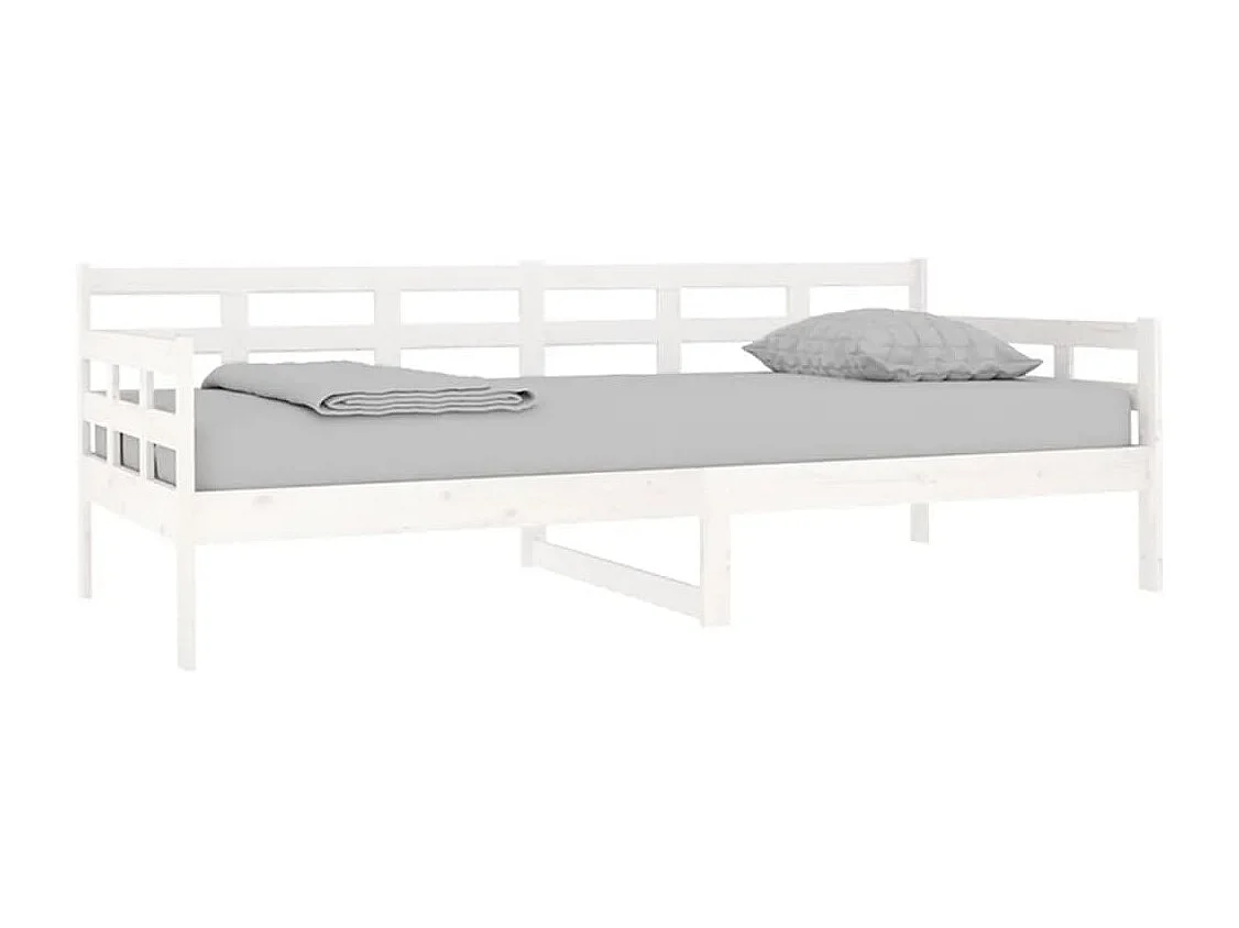 Tagesbett,Sofabett Weiß Massivholz Kiefer 90x200 cm -gkd54889