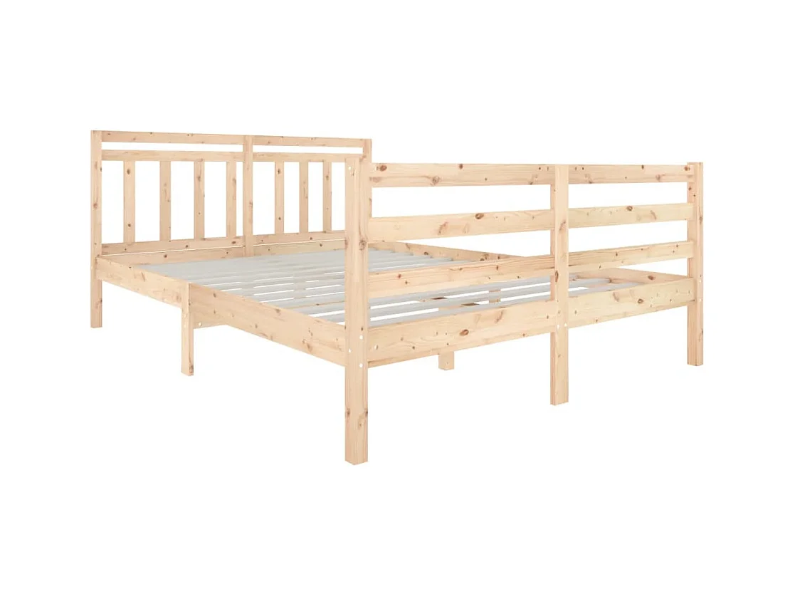 Lit-135x190 cm Bois massif Double HOQW19088