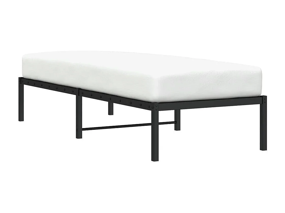 Cama -80x200 cm de metal negro YOE16743