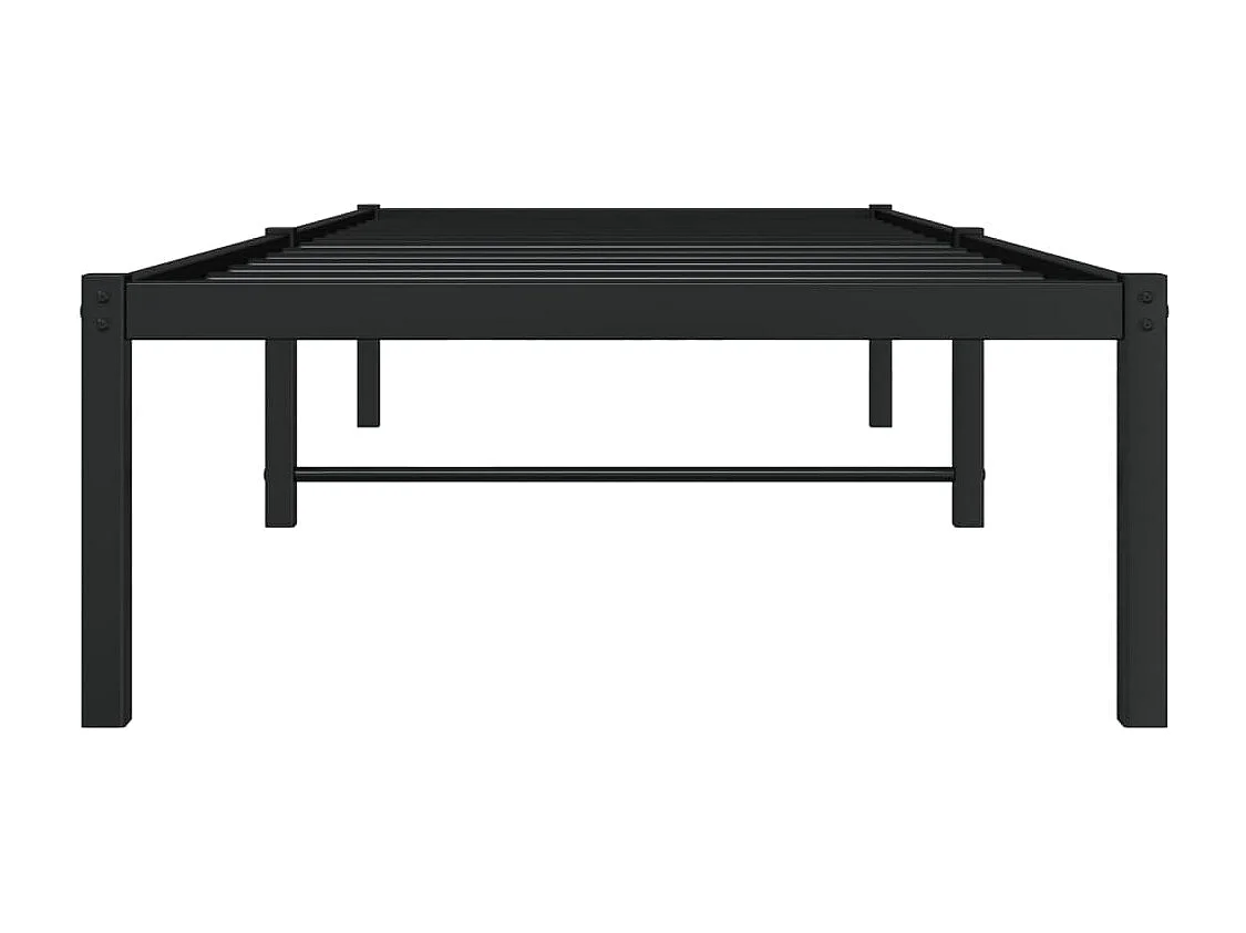 Cama -80x200 cm de metal negro YOE16743