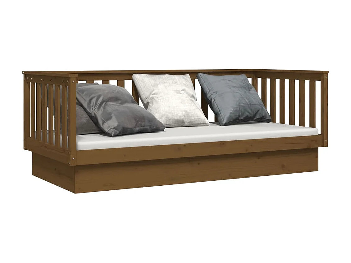 Tagesbett,Sofabett Honigbraun 90x200 cm Massivholz Kiefer -gkd92005