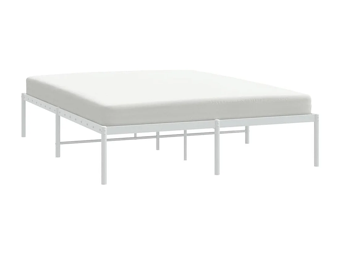 Cama 150x200 cm metal branco PT144463