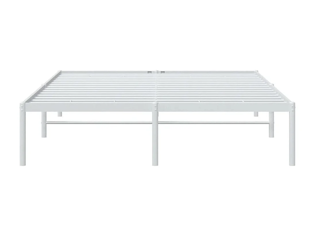 Cama 150x200 cm metal branco PT144463