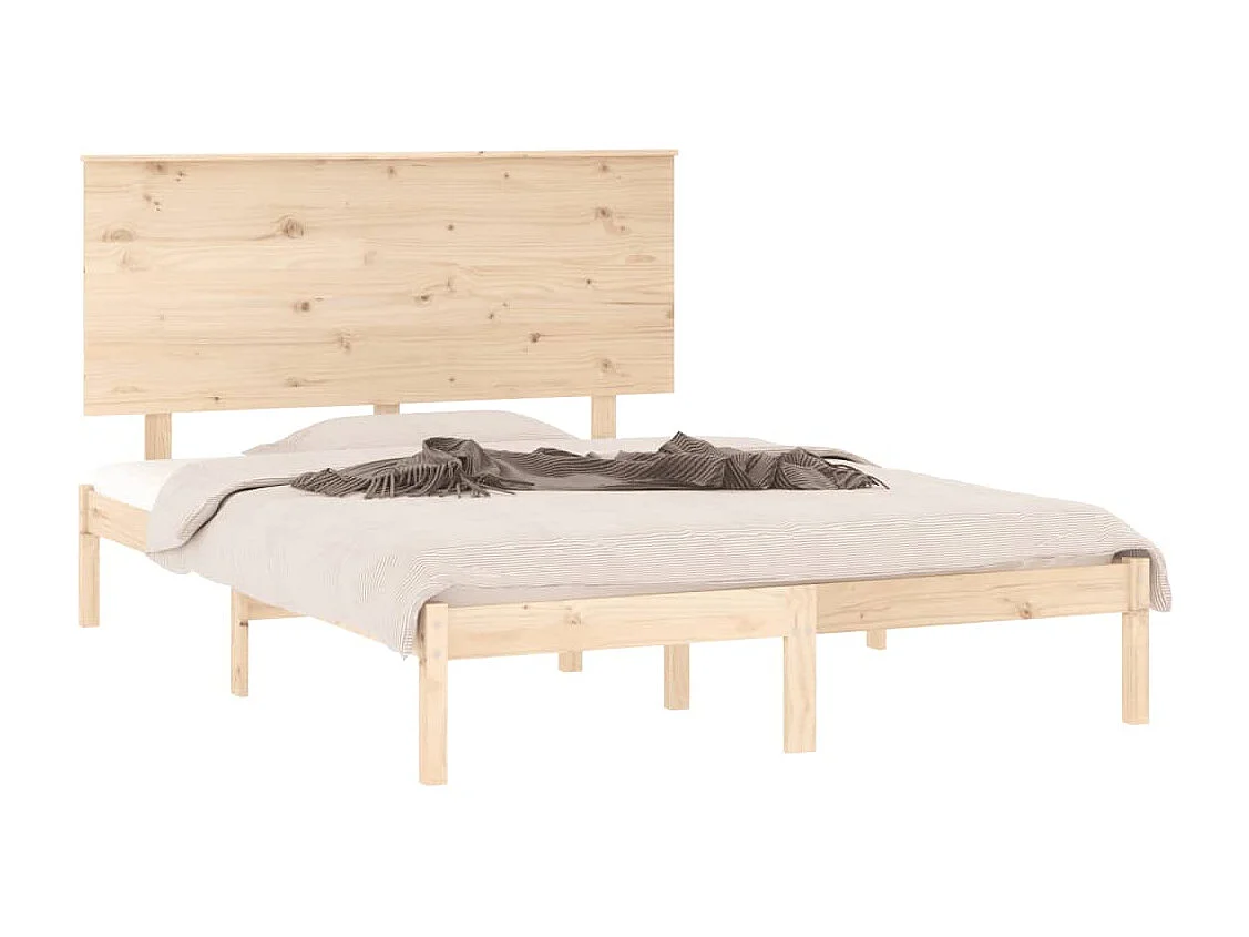 Lit-140x200 cm Bois de pin massif HOQW48336