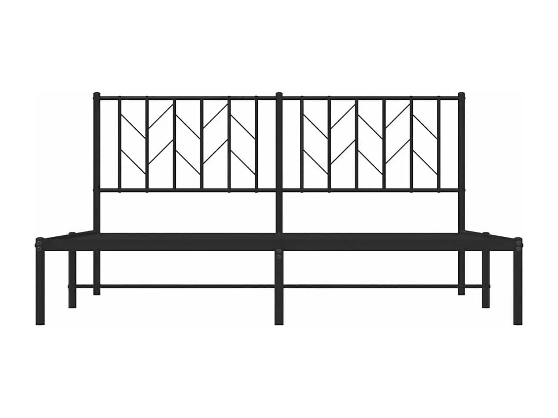 Cama -160x200 cm con cabecero metal negro YOE49249