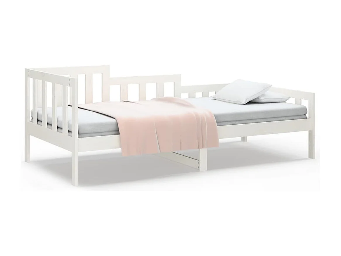 Tagesbett,Sofabett Weiß 90x190 cm Massivholz Kiefer -gkd33382