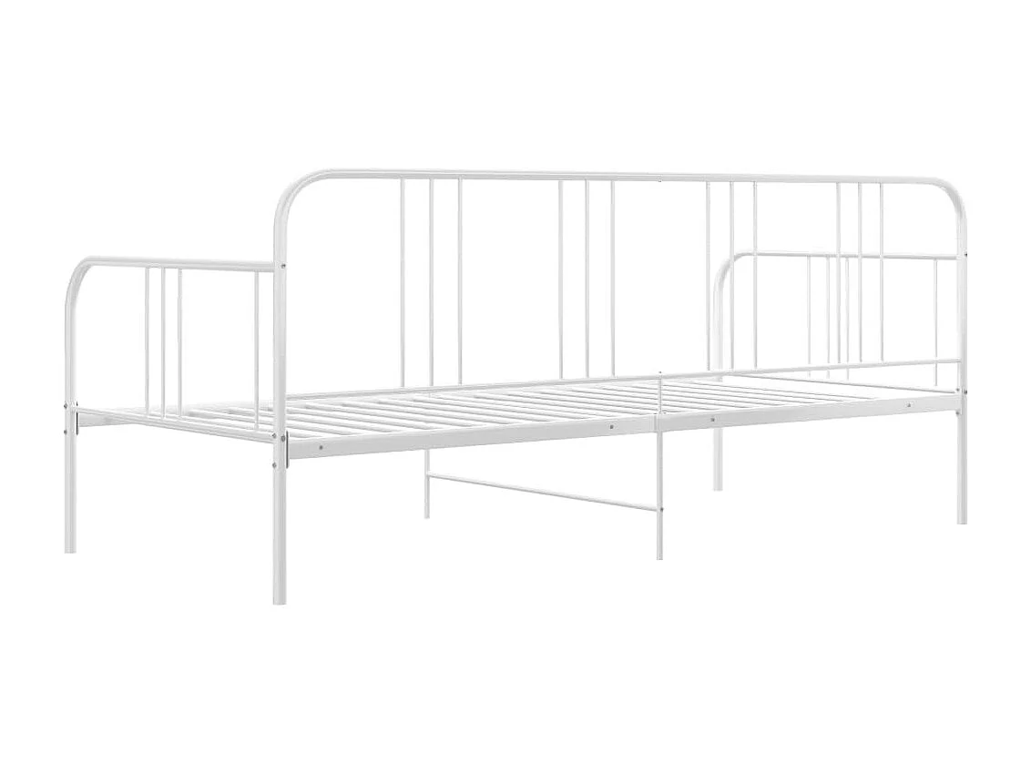 Lit-90x200 cm Blanc Métal HOQW13270