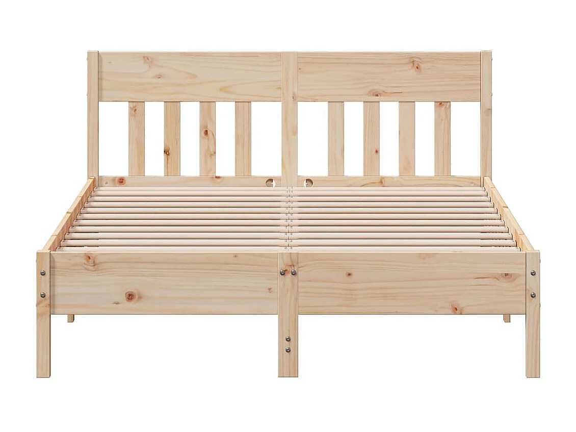 Bedframe met hoofdbord massief grenenhout 120x200 cm NL34021