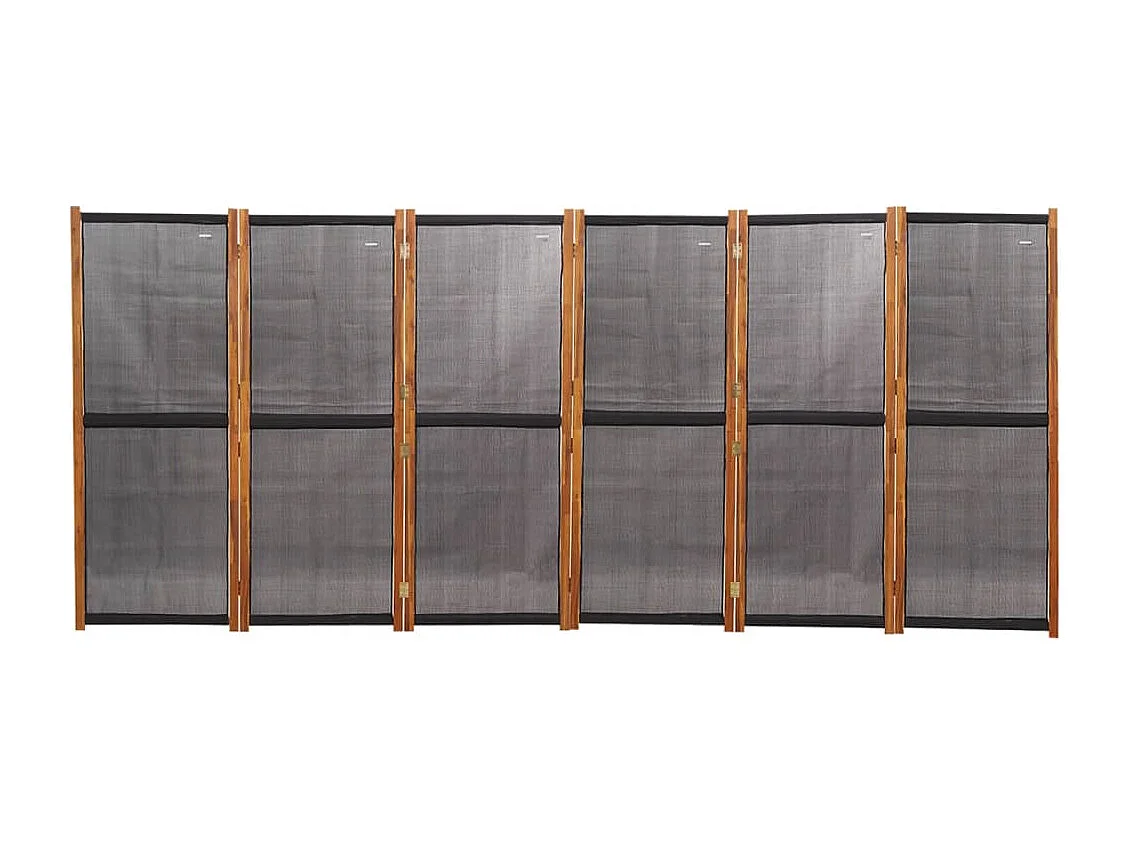 Kamerscherm met 6 panelen 420x180 cm zwart NL516915