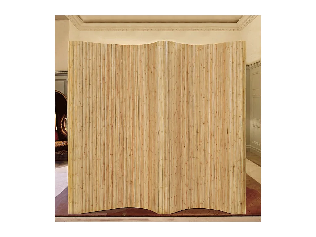 Biombo divisor de bambú natural 250x165 cm ES500787