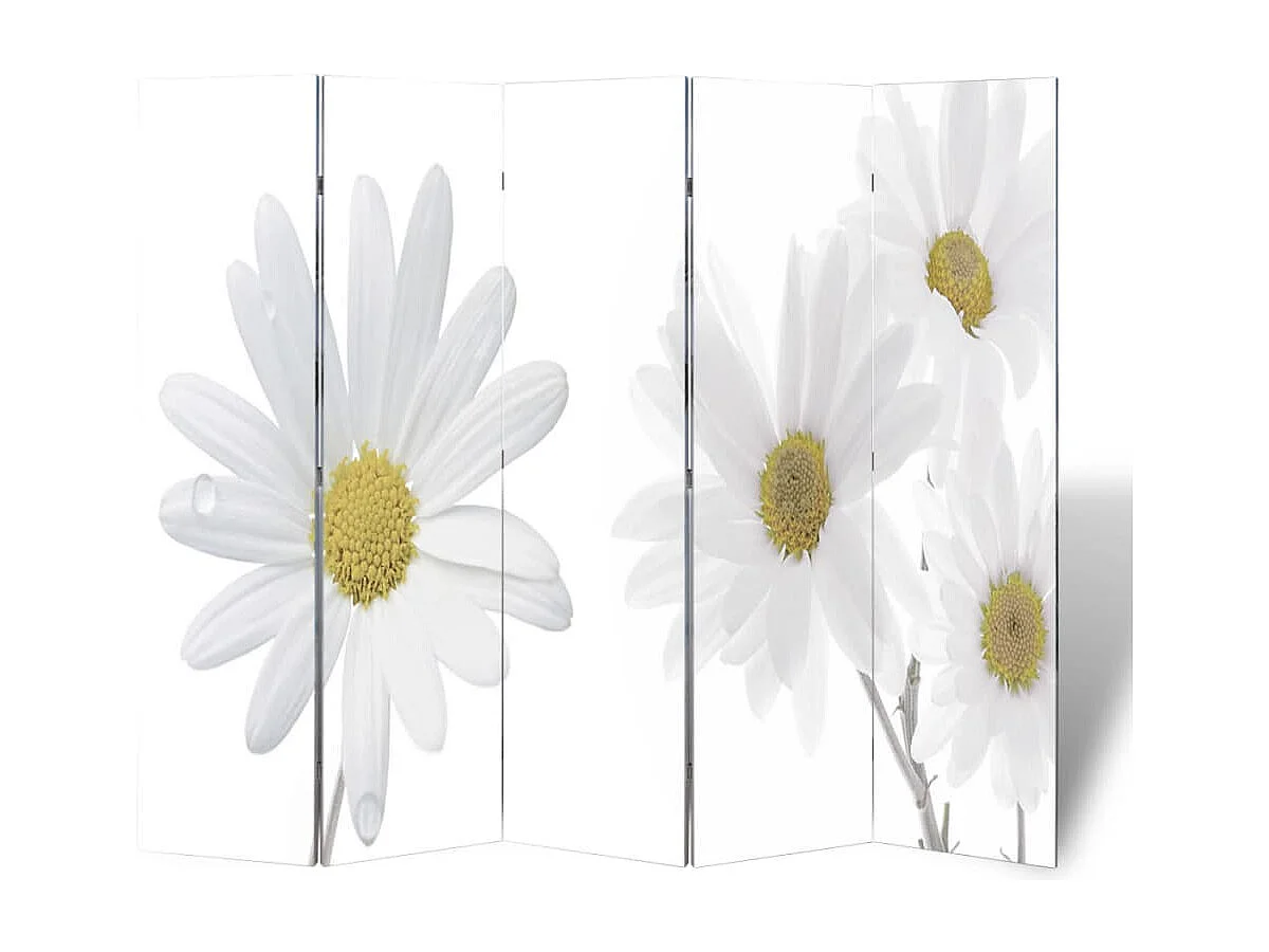 Biombo dobrável com estampa de flores 200x170 cm PT220366