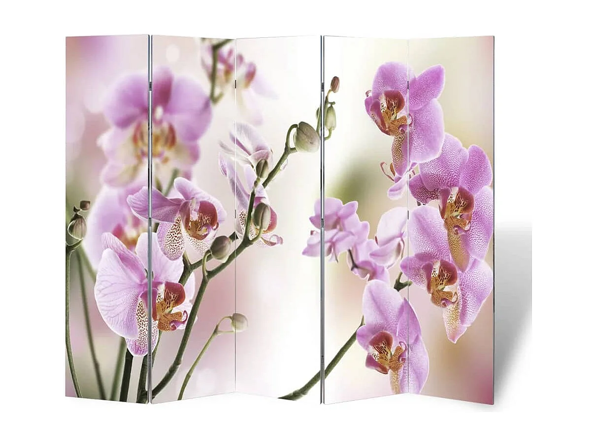 Biombo dobrável com estampa de flores 200x170 cm PT220366