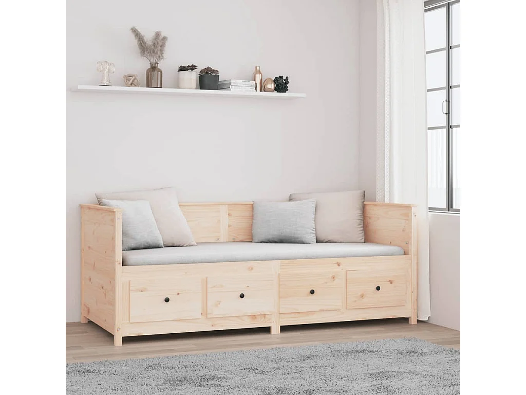 Lit - 90x200 cm Bois de pin massif WVGQ2563