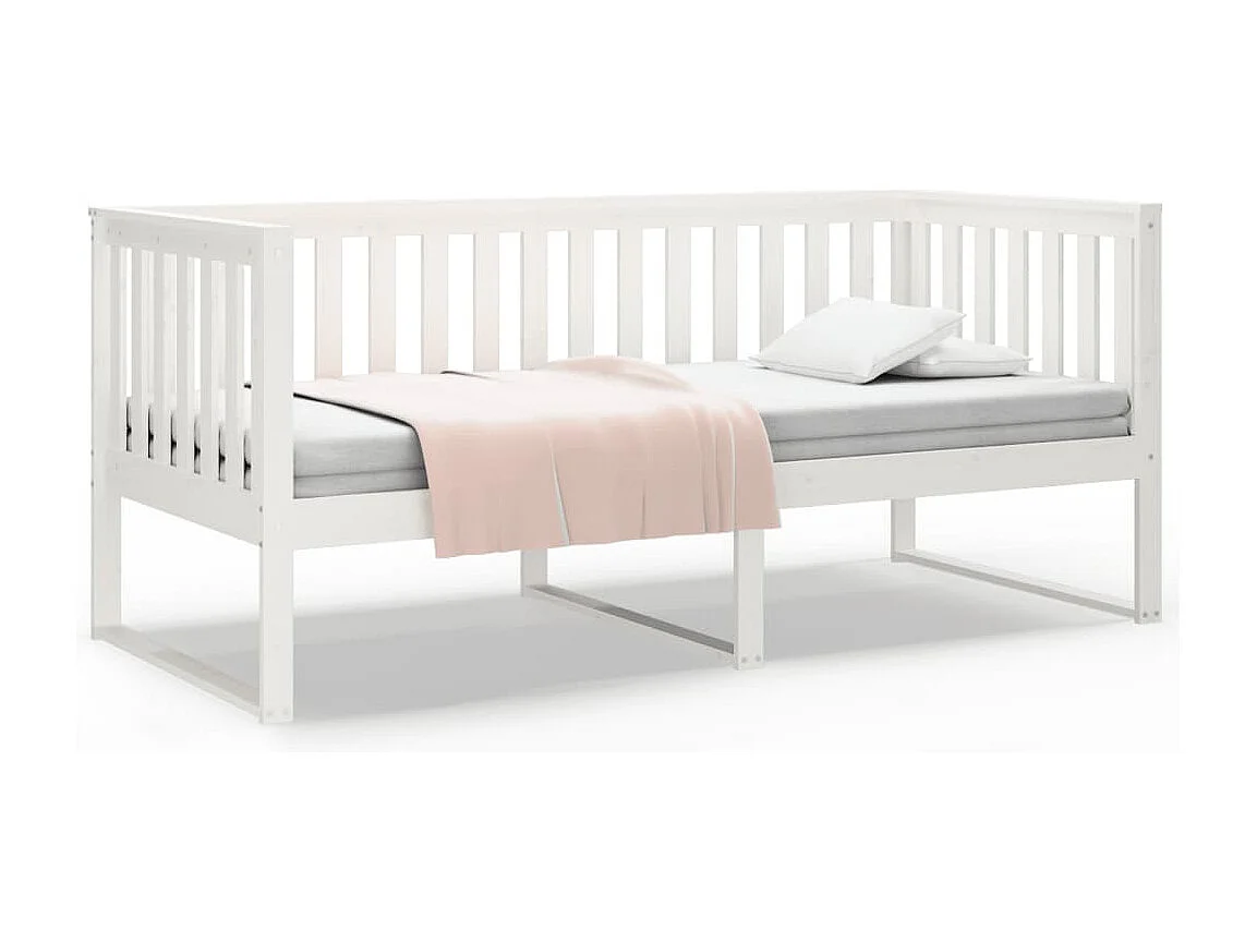 Tagesbett,Sofabett Weiß 90x190 cm Massivholz Kiefer -gkd37943