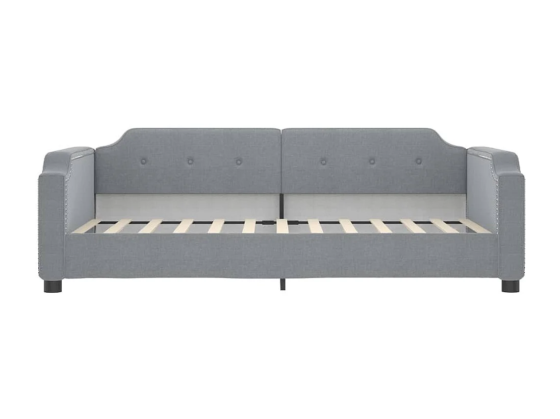Lit - 80x200 cm avec matelas gris clair tissu WVGQ6503