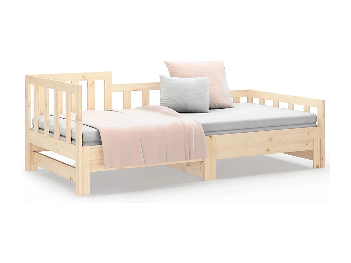 Cama nido - 90x200 cm extraíble madera maciza de pino ES55227
