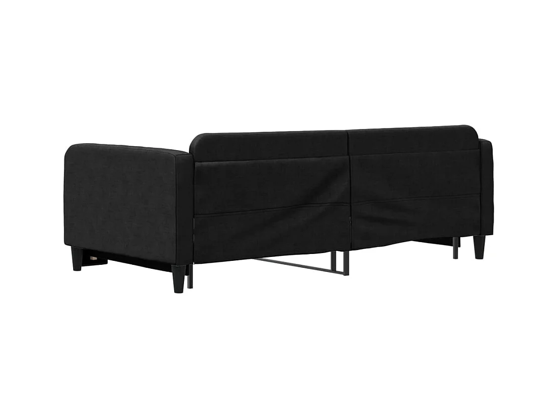 Lit gigogne noir 100x200 cm tissu WVGQ6623