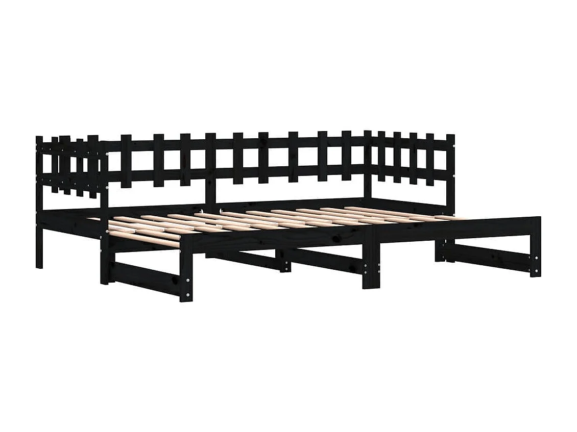 Lit gigogne 2x(90x190) cm Bois de pin massif HOQW46247