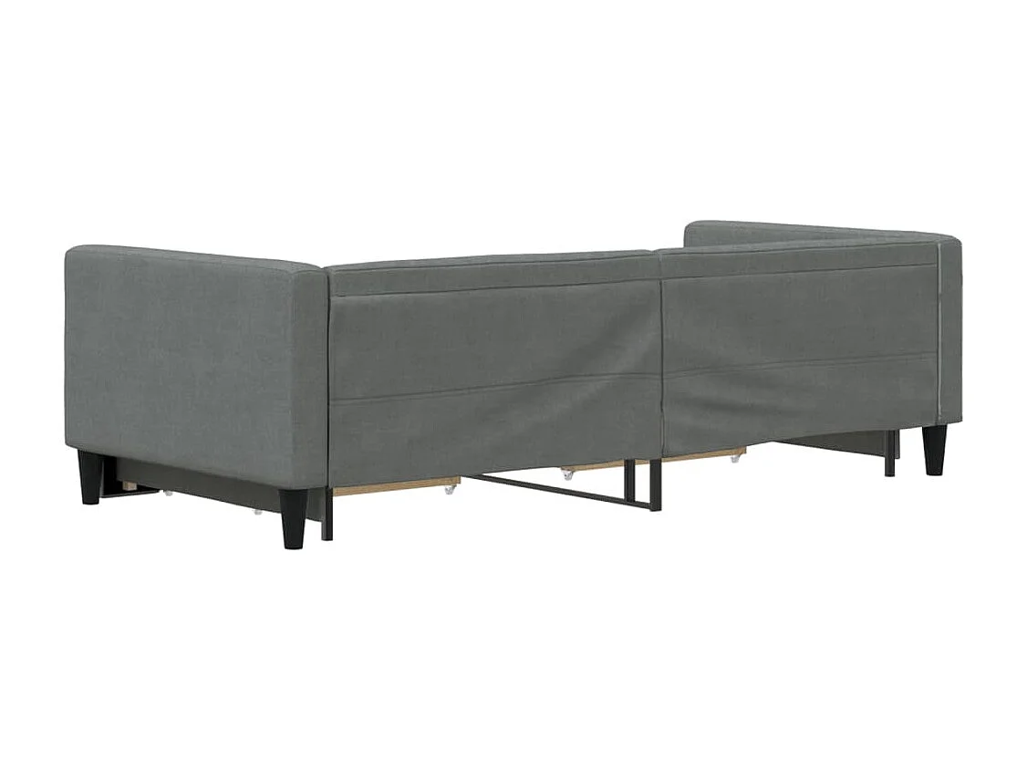Cama nido con cajones tela gris oscuro 90x200 cm ES369613