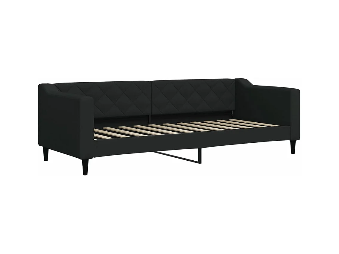 Tagesbett Ausziehbar,Ausziehbett Schwarz 80x200 cm Stoff -gkd64217