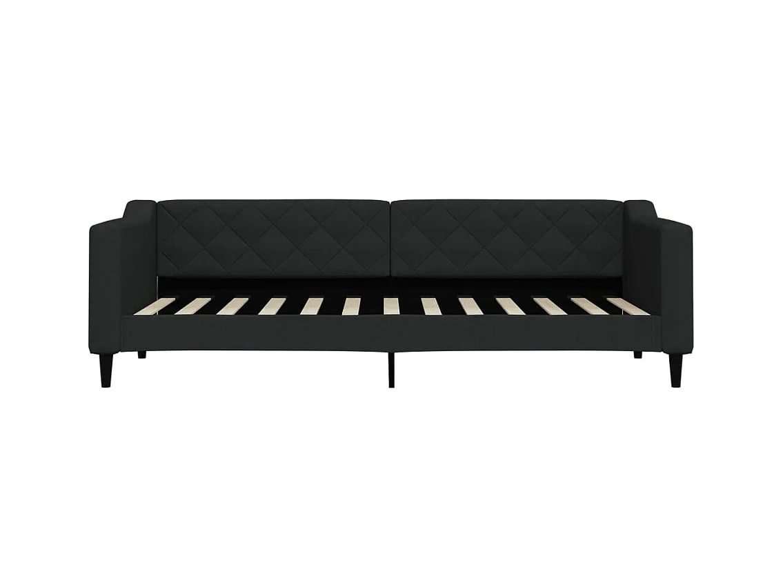 Tagesbett Ausziehbar,Ausziehbett Schwarz 80x200 cm Stoff -gkd64217