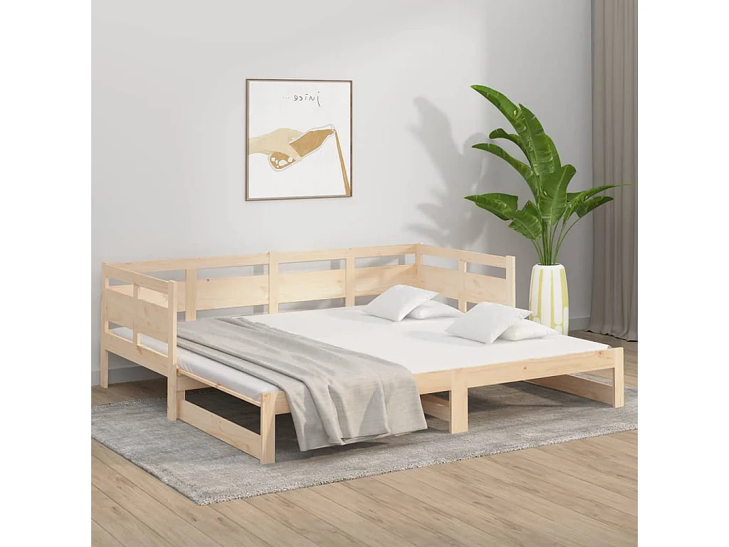 Cama nido - 90x200 cm extraíble madera maciza de pino ES87933