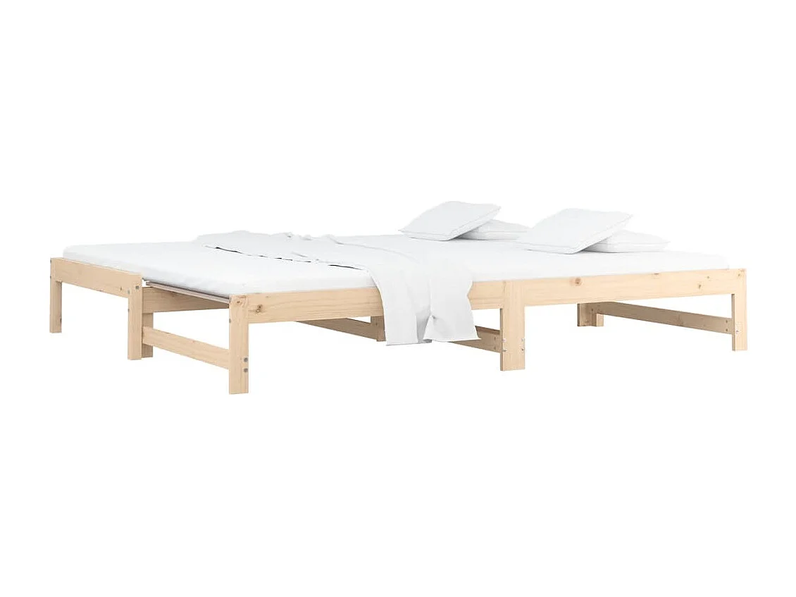 Lit gigogne 2x(90x190) cm Bois de pin massif HOQW85194