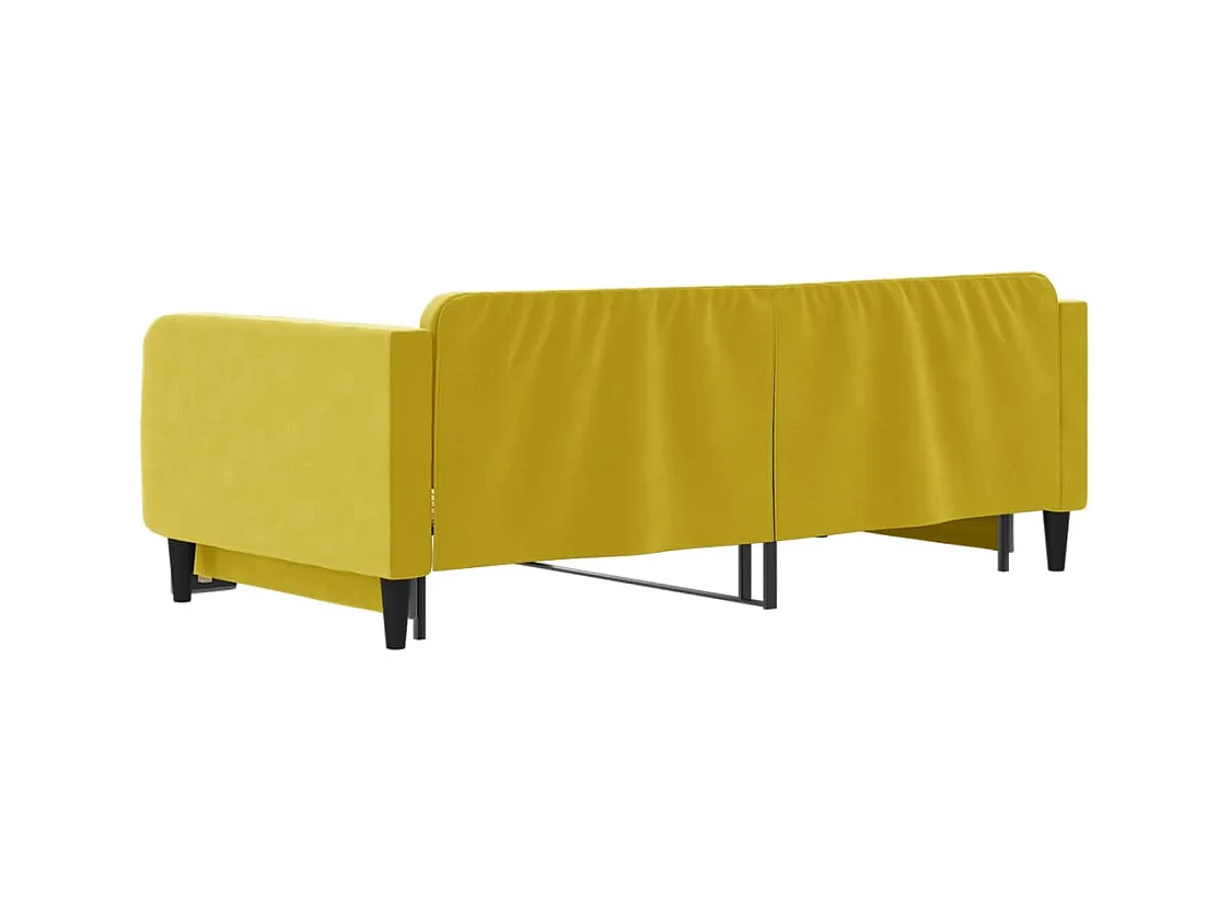 Cama nido - 100x200 cm terciopelo amarillo ES15866