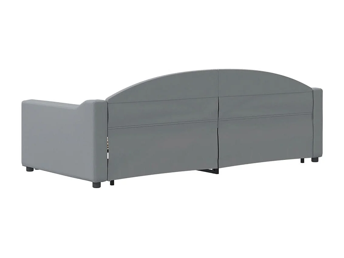 Cama nido - 90x190 cm con cajones tela gris claro ES42406