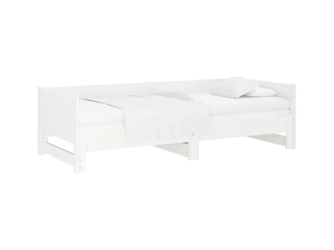 Cama nido - 80x200 cm extraíble madera maciza de pino blanco ES48703