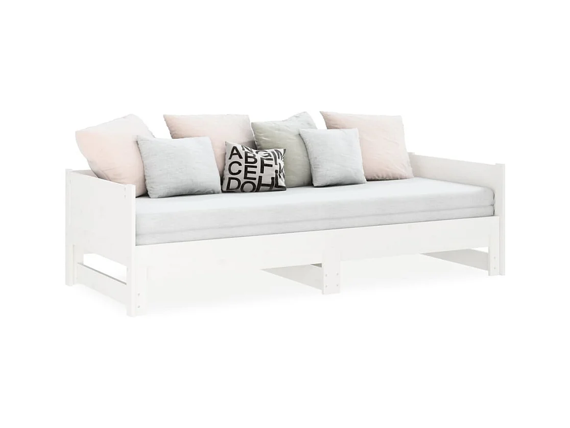 Cama nido - 80x200 cm extraíble madera maciza de pino blanco ES48703