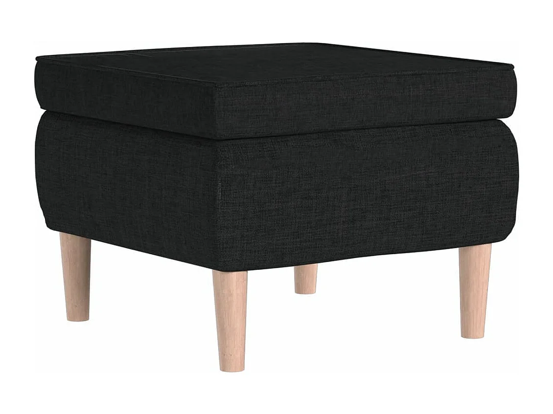 Tabouret avec pieds en bois Noir Tissu REO35870