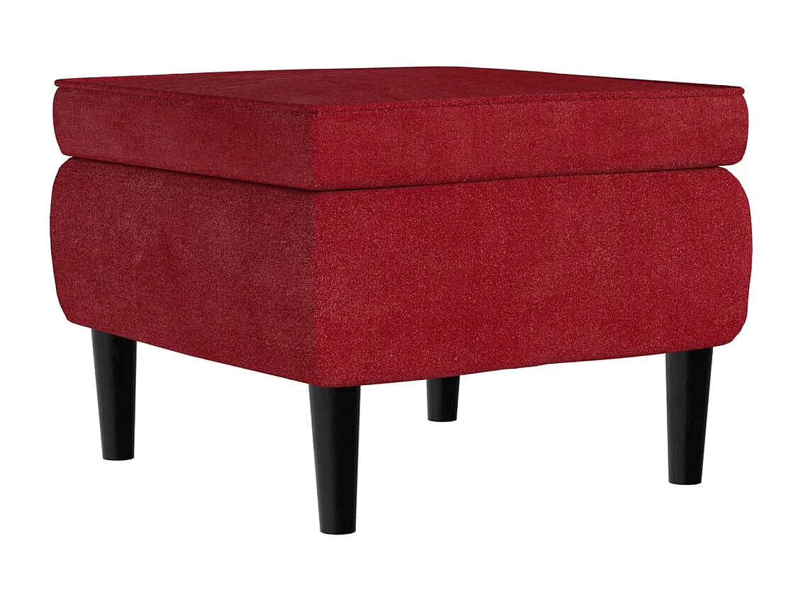 Banco com pernas de madeira veludo vermelho tinto PT301475