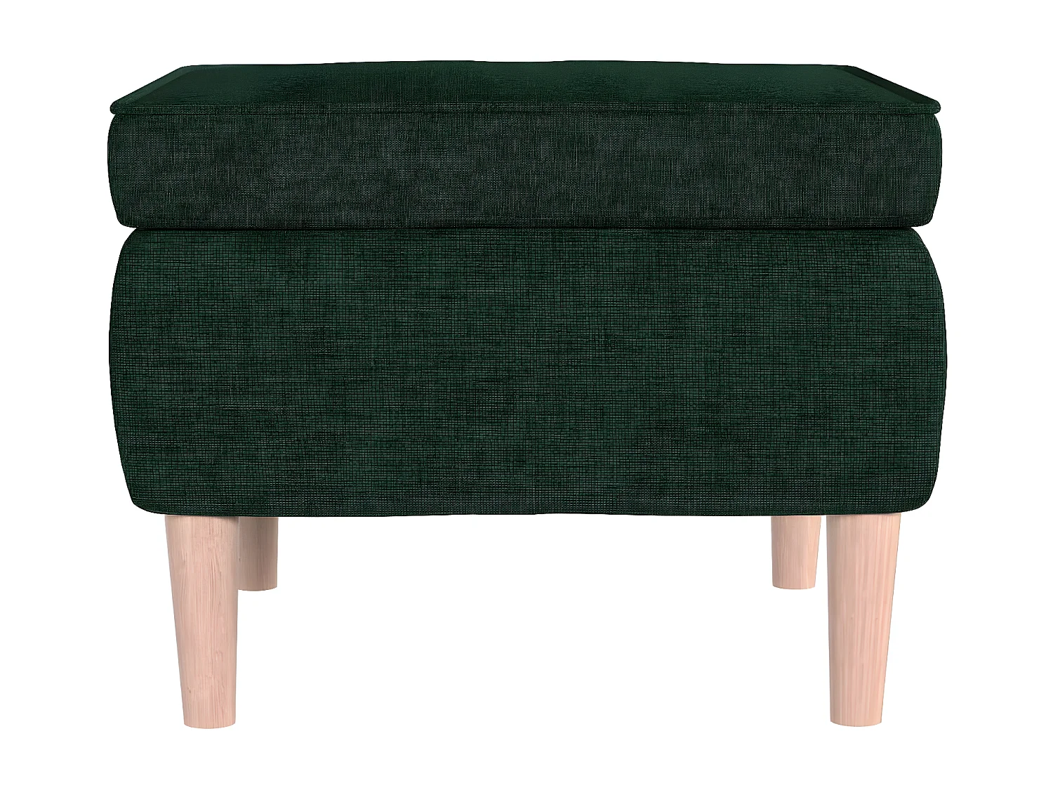 Tabouret avec pieds en bois Vert foncé Tissu REO72156