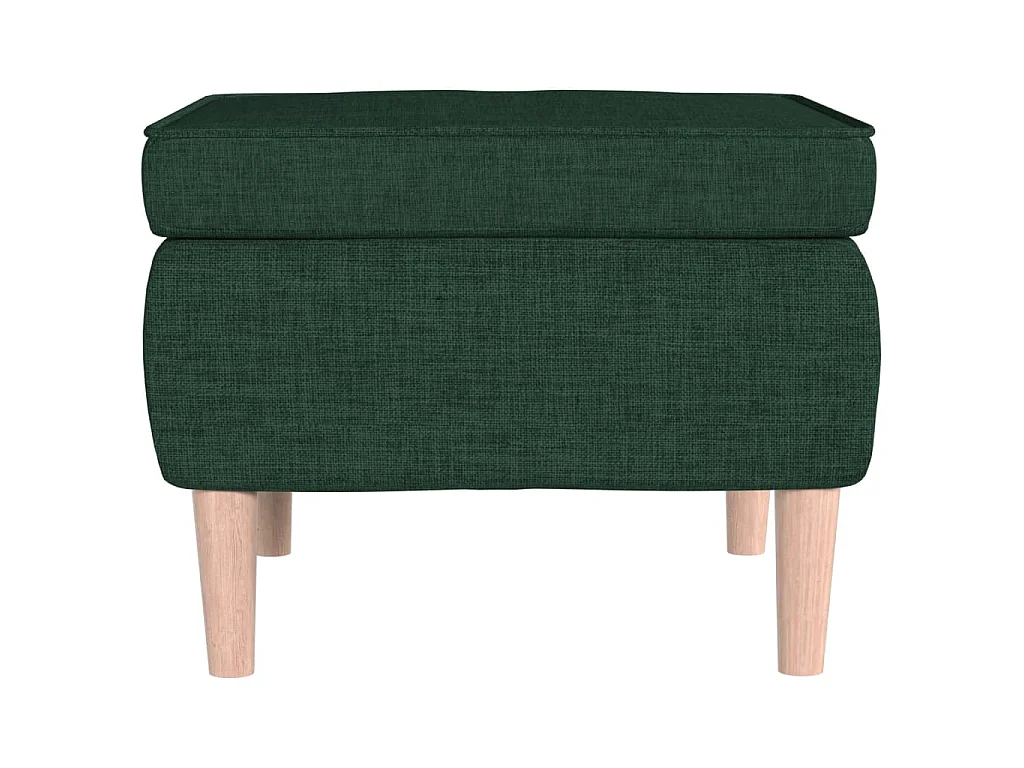 Taburete con patas de madera tapizado tela verde oscuro ES752599
