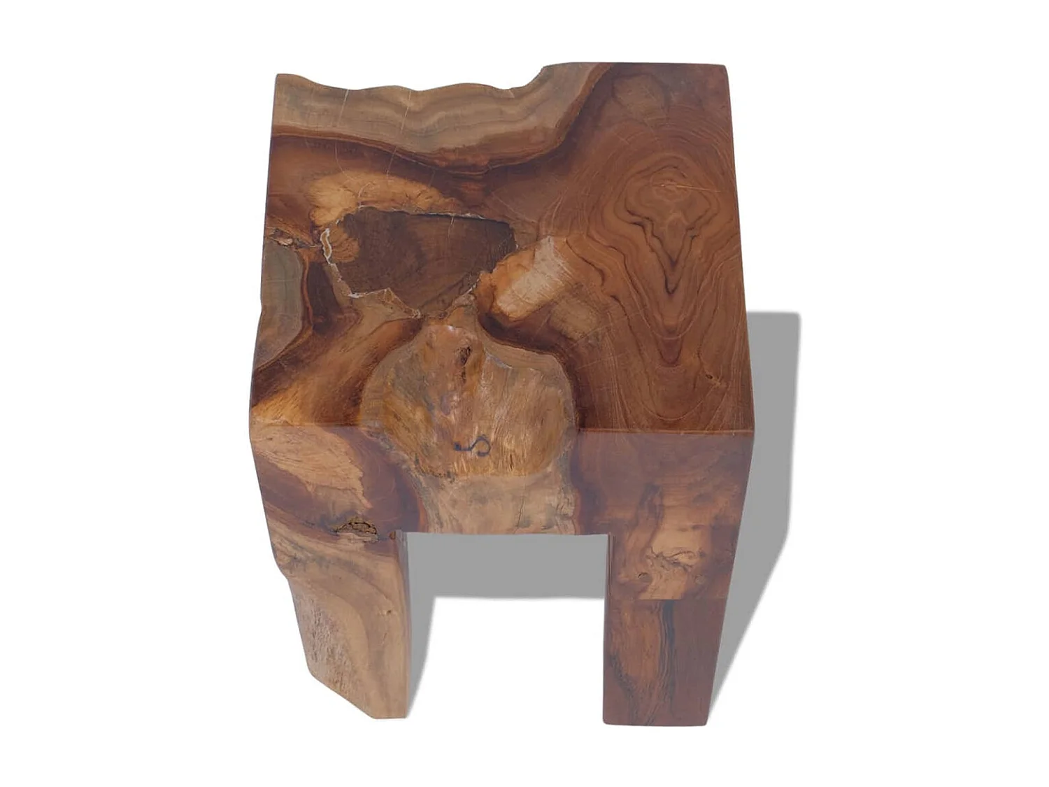 Taburete de madera maciza de teca ES758580