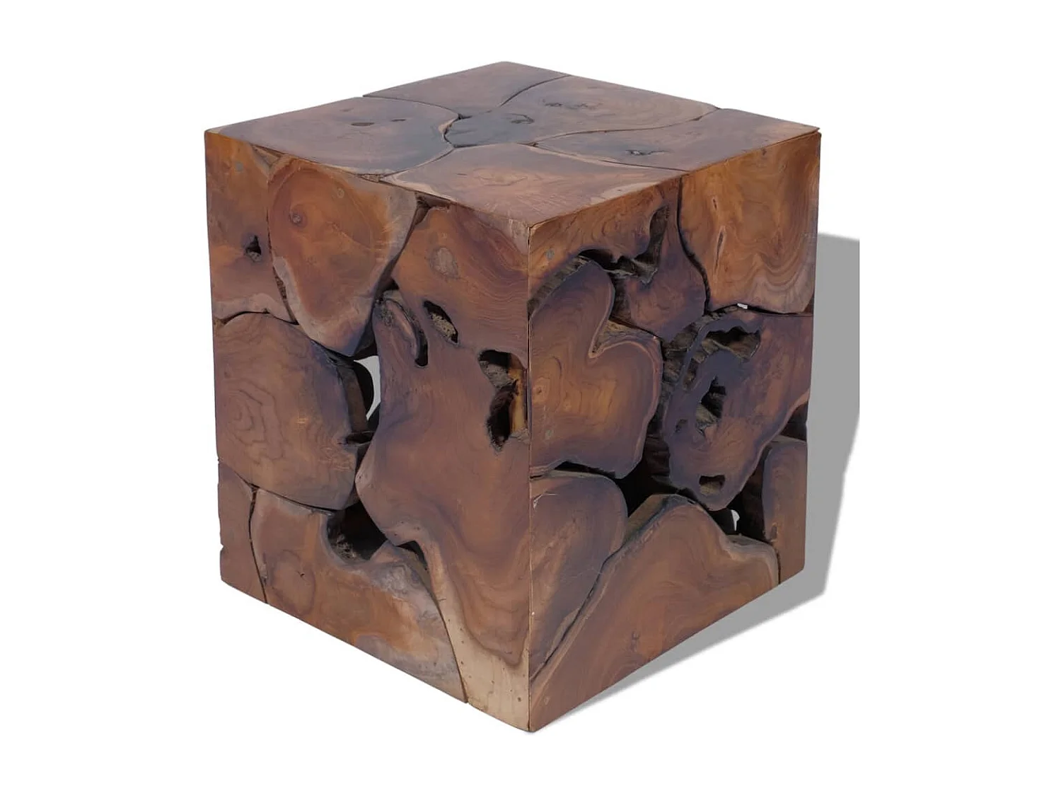 Banco em madeira de teca maciça 40x40x45 cm PT379510