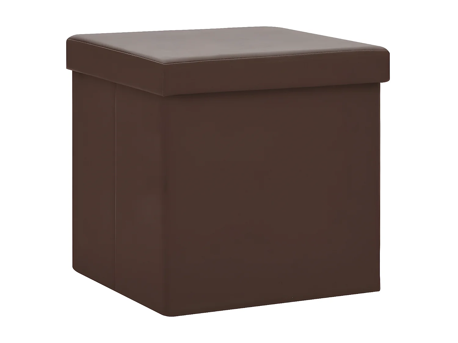 Tabourets de rangement pliables lot de 2 marron PVC REO34370