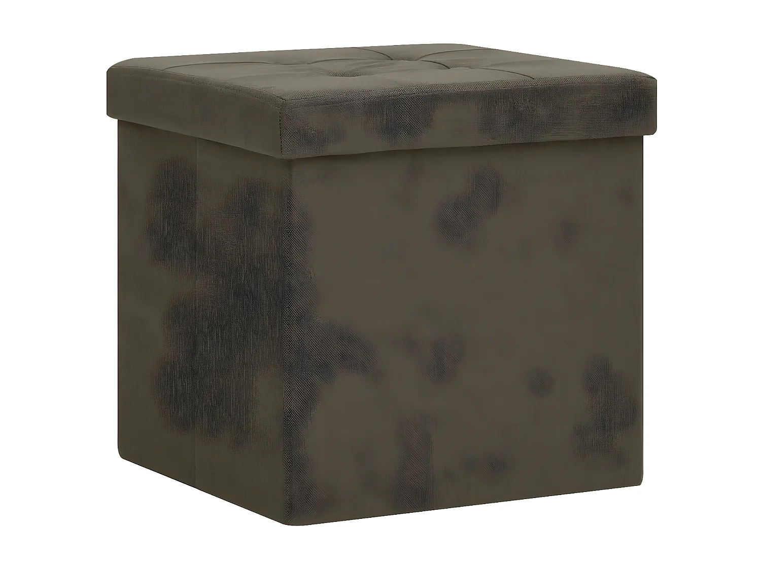 Tabourets de rangement pliables lot de 2 marron foncé faux lin REO92913