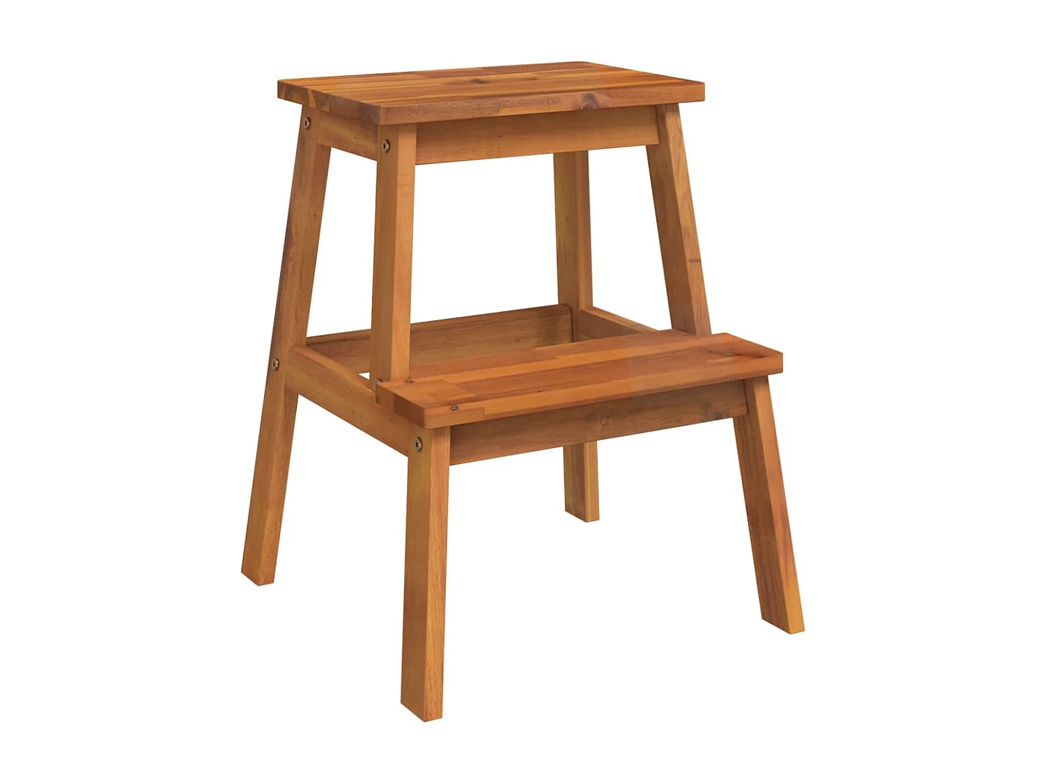 Tabouret-escabeau 2 marches 40x38x50 cm Bois d'acacia solide REO82344