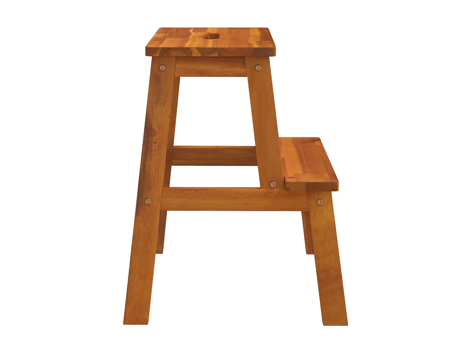 Tabouret-escabeau 2 marches 40x38x50 cm Bois d'acacia solide REO82344