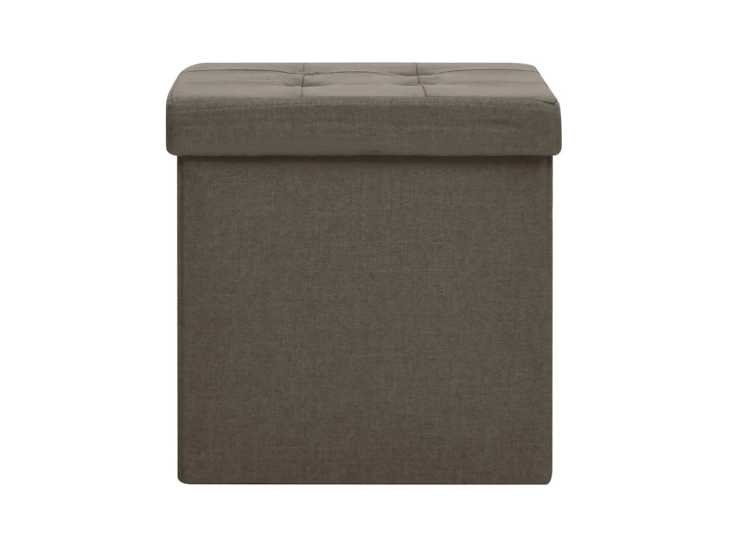 Tabourets de rangement pliables lot de 2 marron faux lin REO85710