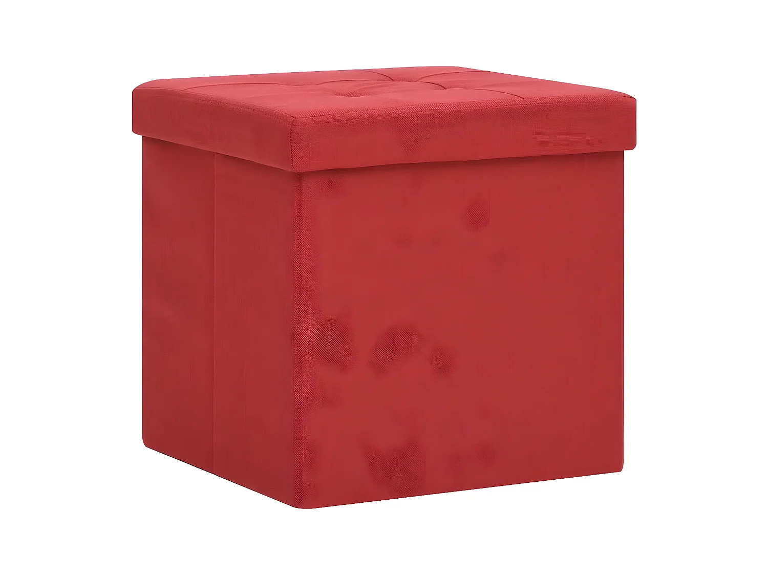 Banco de arrumação dobrável linho falso vermelho tinto PT917696