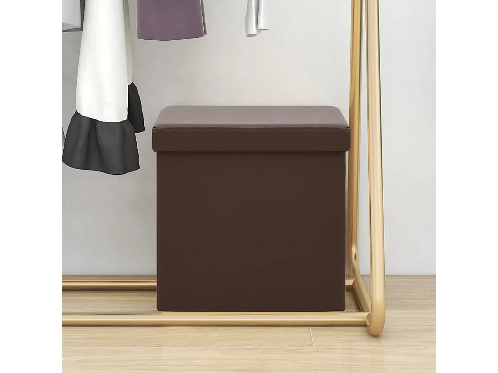 Tabouret de rangement pliable Marron PVC REO60939