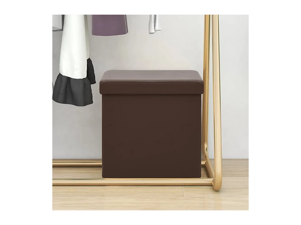 Tabouret de rangement pliable Marron PVC REO60939