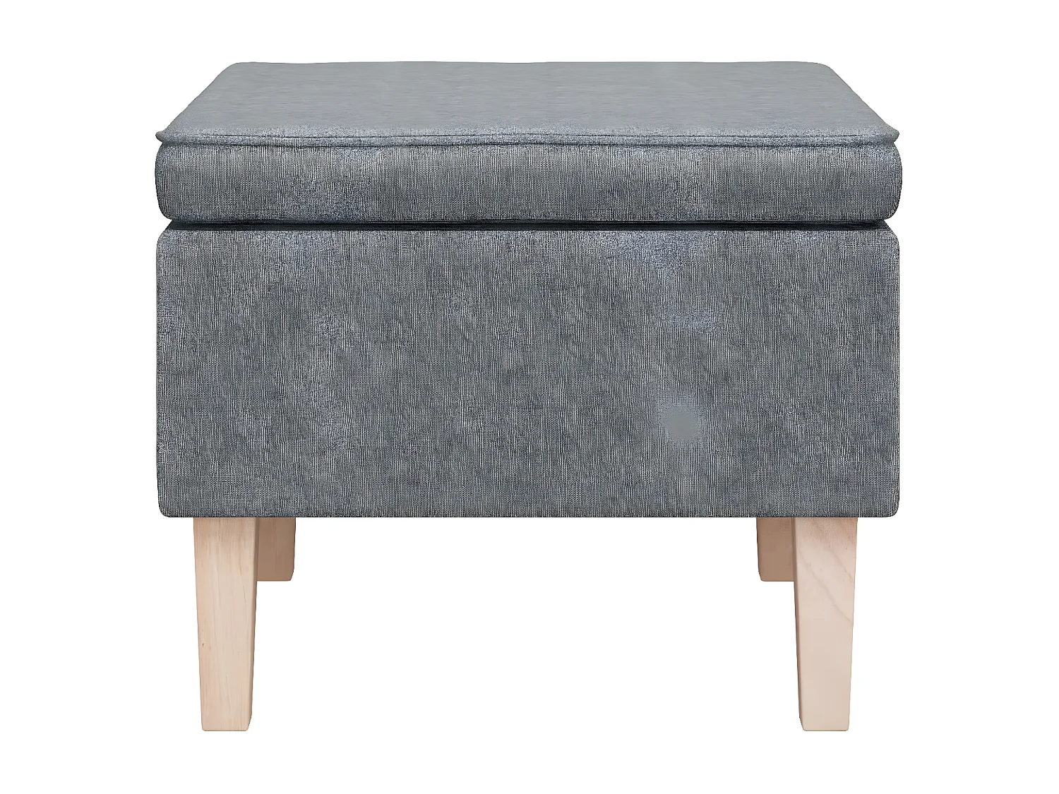 Tabouret avec pieds en bois Gris clair Tissu REO85783